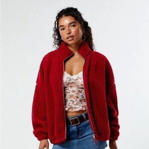 Women's Pacsun Cropped Sherpa Jacket